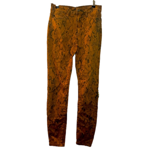 Brown python snakeskin Kancan pants size 7/27